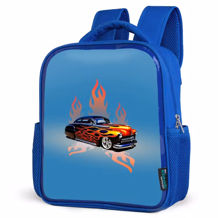 Kinderrucksack - Blau - Hotrod-Flammen — 7