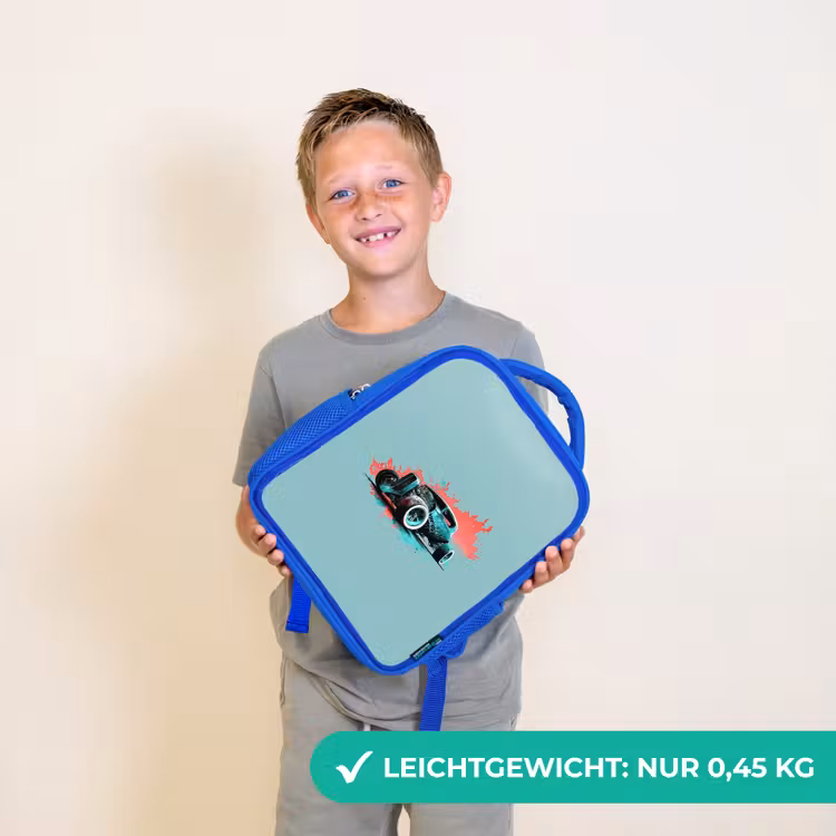 Kinderrucksack - Blau - Hotrod türkis — 4