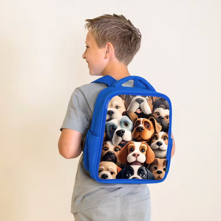 Kinderrucksack - Blau - Kläffende Bande — 2