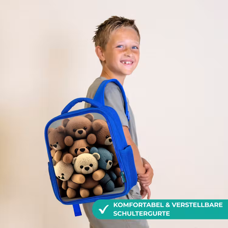 Kinderrucksack - Blau - Knuddelige Bären — 5