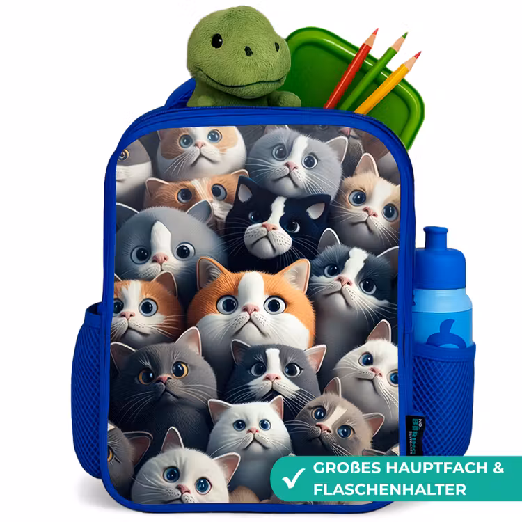 Kinderrucksack - Blau - Knuddelige Schnauzen — 3