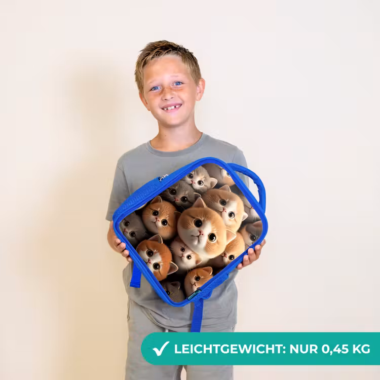 Kinderrucksack - Blau - Kuschelige Katzen — 4