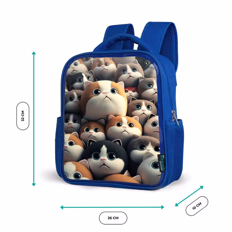 Kinderrucksack - Blau - Patches Katzen — 6
