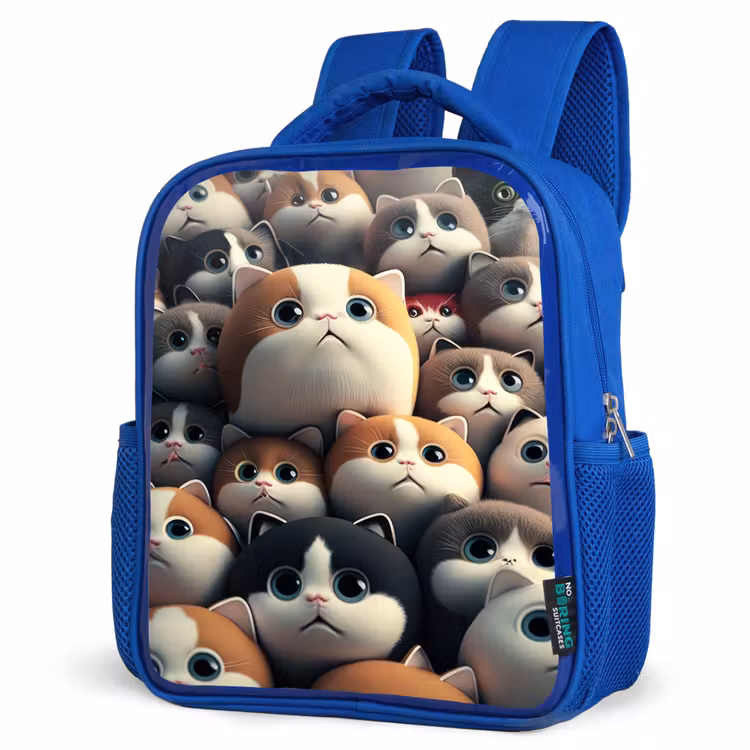 Kinderrucksack - Blau - Patches Katzen — 7