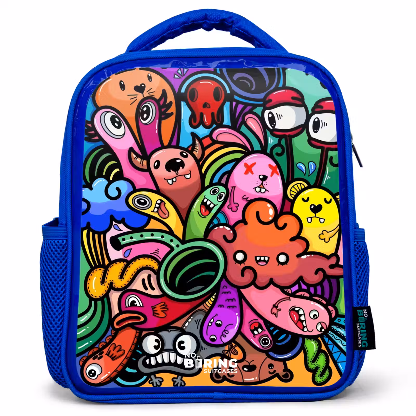 Kinderrucksack - Blau - Fröhliches Monster-Chaos — 1