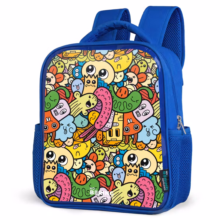 Kinderrucksack - Blau - Fantasietiere, die lachen und bunt sind — 7