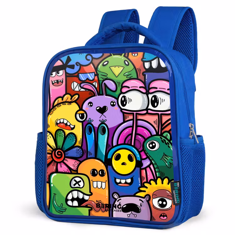 Kinderrucksack - Blau - Lustige bunte Monster — 7