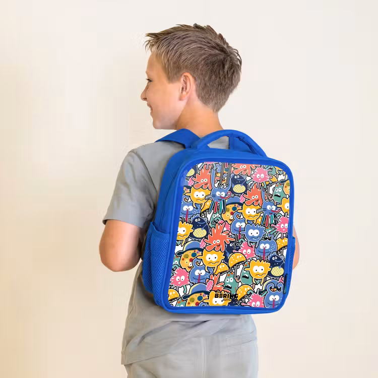 Kinderrucksack - Blau - Wanzen mit großen Augen — 2