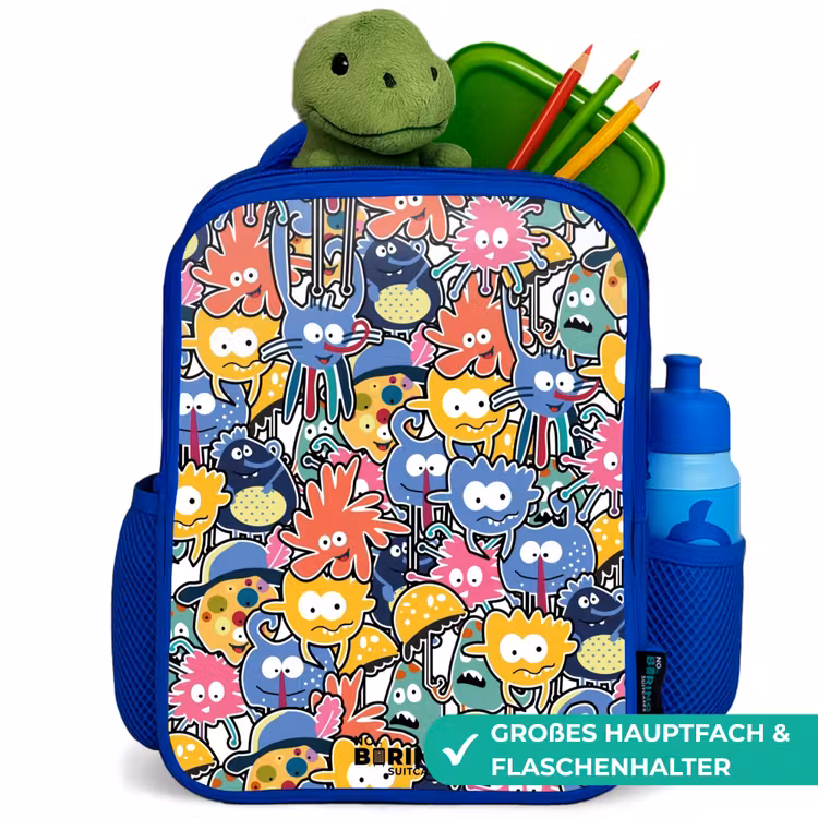 Kinderrucksack - Blau - Wanzen mit großen Augen — 3
