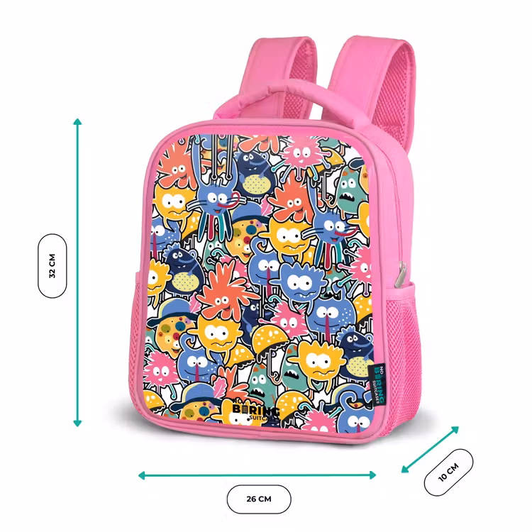 Kinderrucksack - Rosa - Wanzen mit großen Augen — 2
