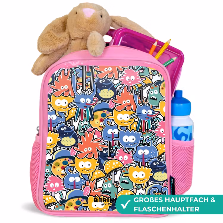 Kinderrucksack - Rosa - Wanzen mit großen Augen — 3