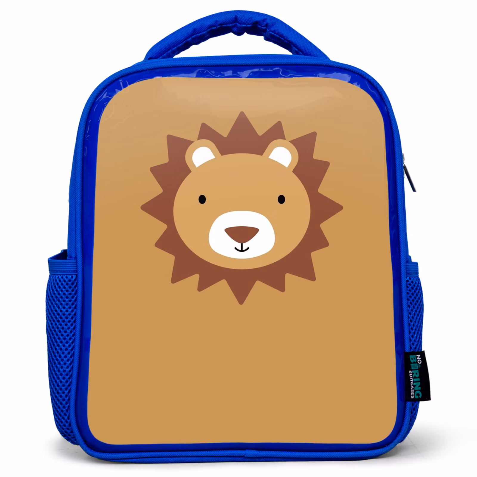 Kinderrucksack - Blau - Tierporträt - Löwe - Braun — 1