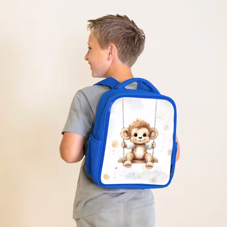 Kinderrucksack - Blau - Affe - Tier - Kinder — 2