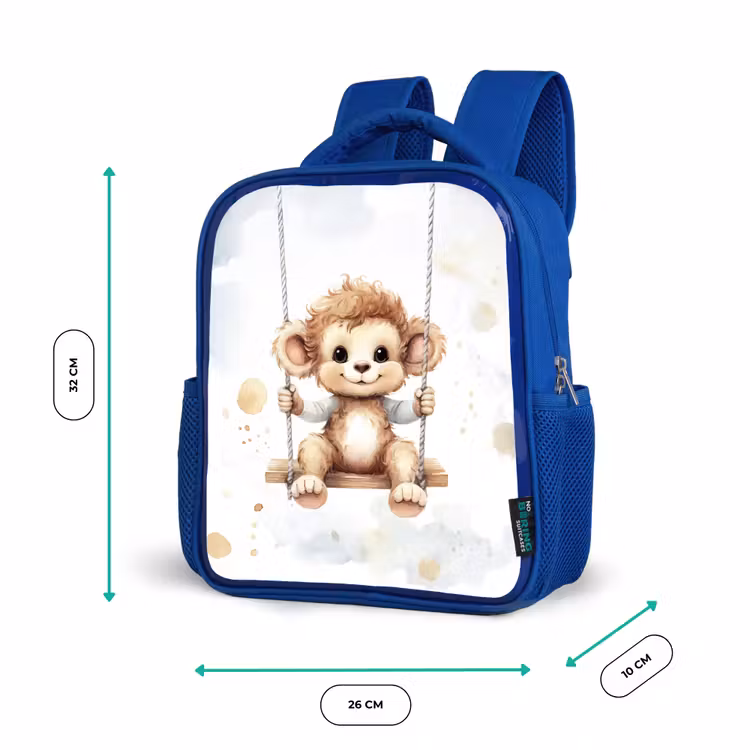 Kinderrucksack - Blau - Affe - Tier - Kinder — 6