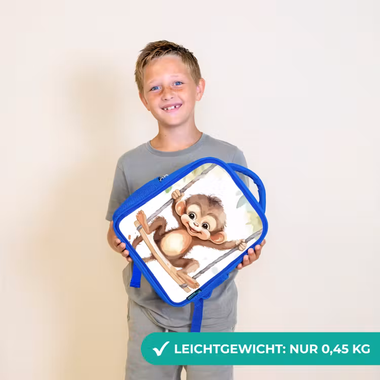 Kinderrucksack - Blau - Affe - Tier - Kinder - Dschungel — 4