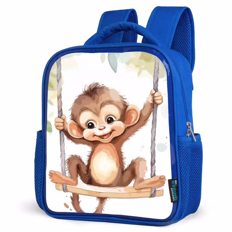 Kinderrucksack - Blau - Affe - Tier - Kinder - Dschungel — 7