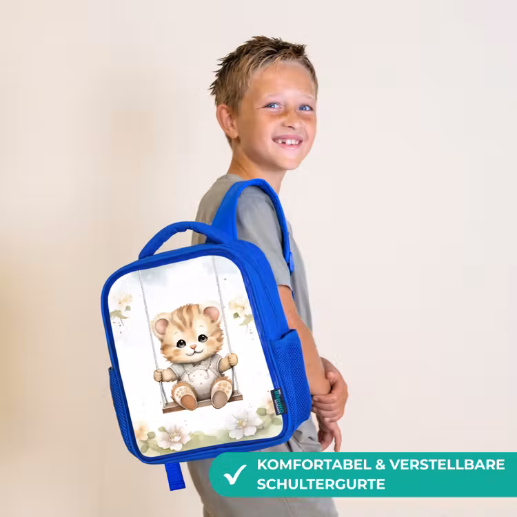 Kinderrucksack - Blau - Katze - Baby - Tier - Kinder — 5