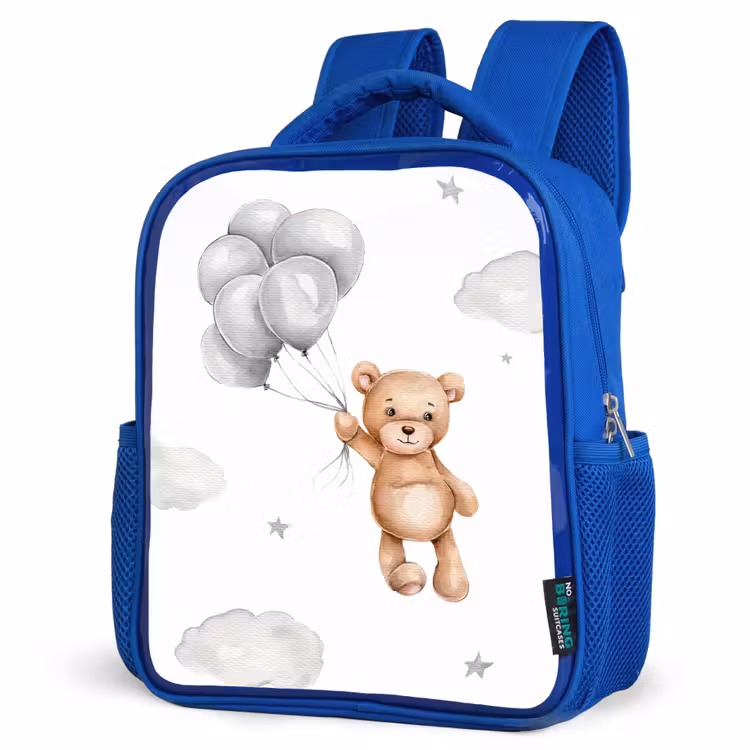 Kinderrucksack - Blau - Bär - Luftballon - Sterne - Kinder — 7