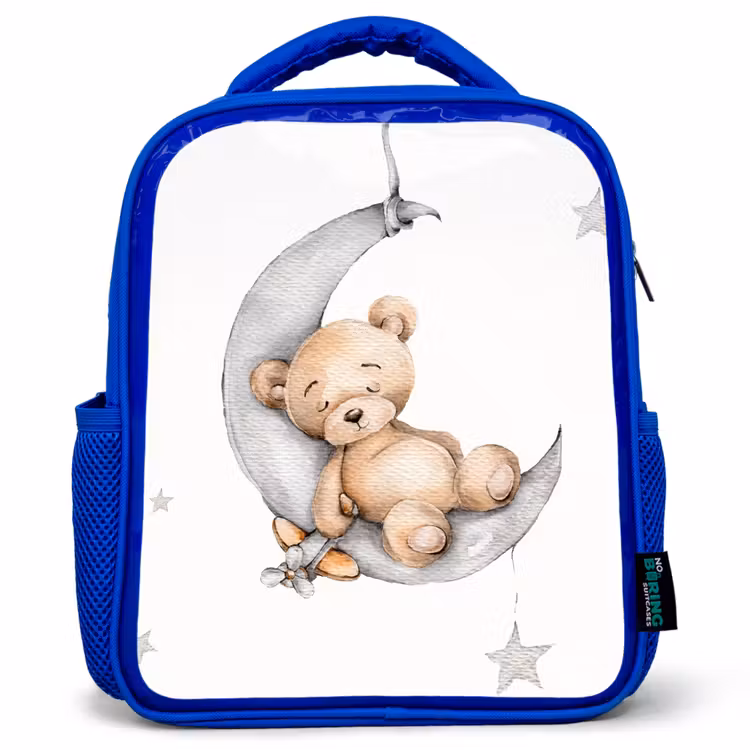 Kinderrucksack - Blau - Bär - Mond - Sterne - Kinder — 1