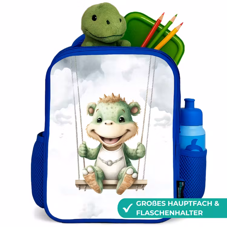 Kinderrucksack - Blau - Drache - Tierbaby - Kinder — 3
