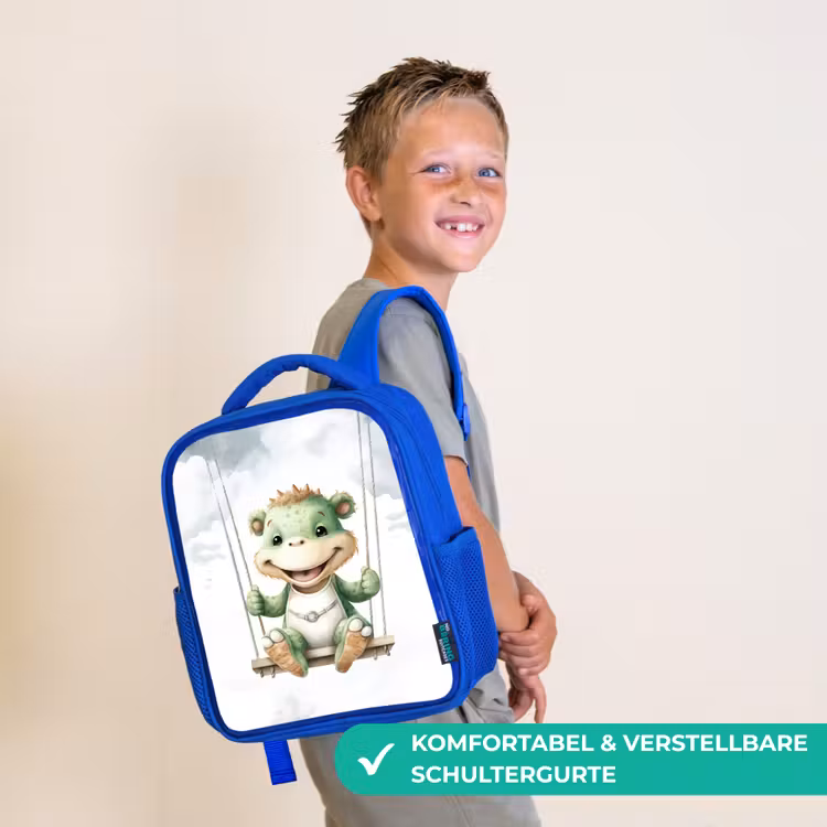 Kinderrucksack - Blau - Drache - Tierbaby - Kinder — 5