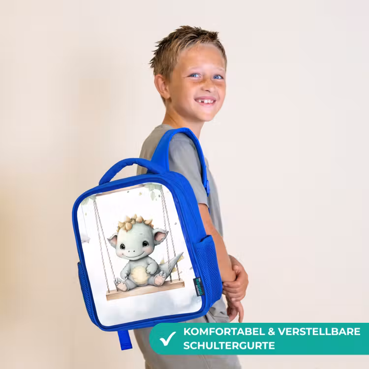 Kinderrucksack - Blau - Drache - Tierbaby - Kinder — 5