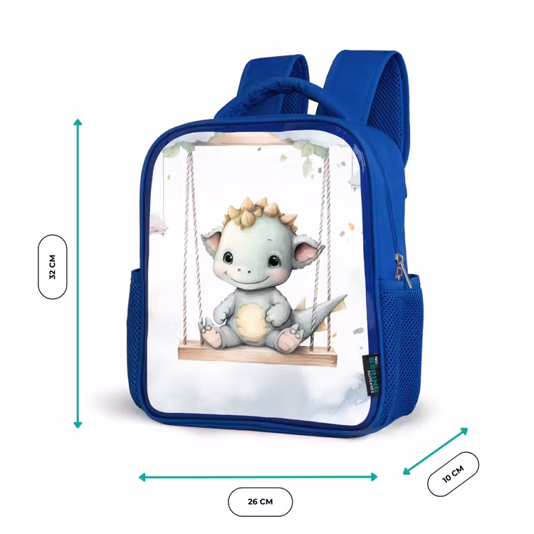 Kinderrucksack - Blau - Drache - Tierbaby - Kinder — 6