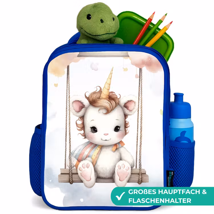 Kinderrucksack - Blau - Einhorn - Tier - Kinder - Einhorn — 3