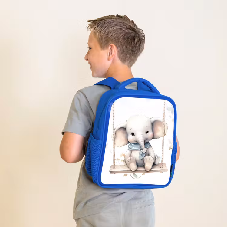 Kinderrucksack - Blau - Elefant - Tier - Kinder — 2
