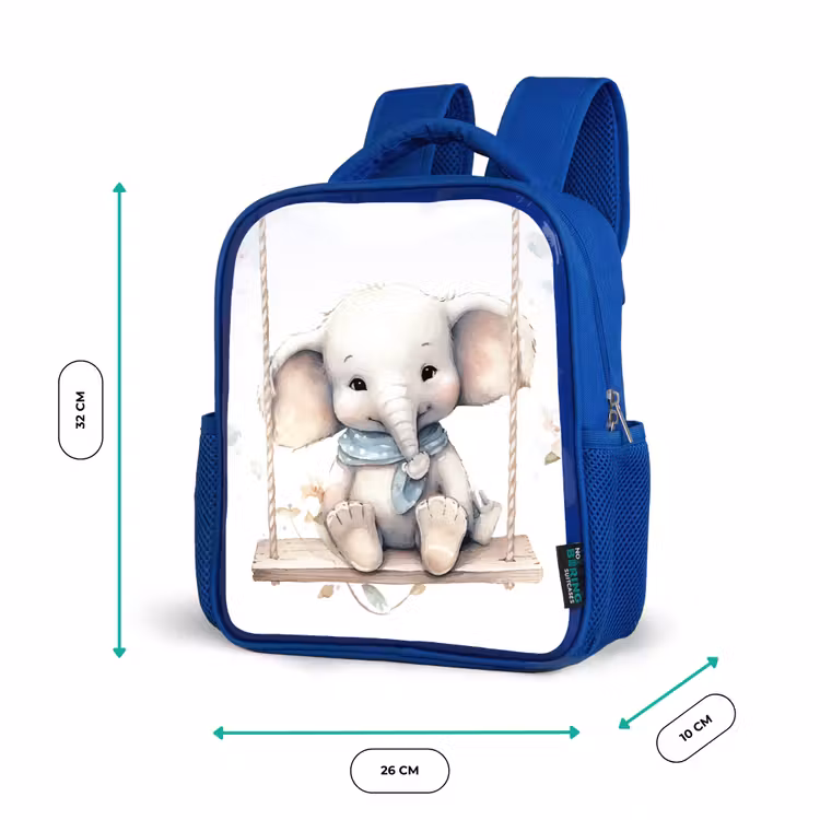 Kinderrucksack - Blau - Elefant - Tier - Kinder — 6