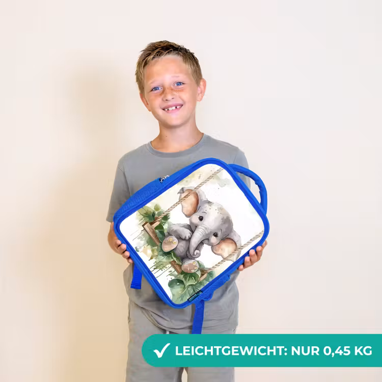 Kinderrucksack - Blau - Elefant - Tier - Kinder - Dschungel — 4