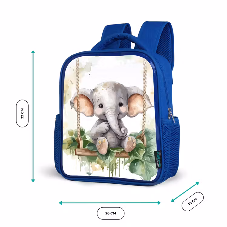 Kinderrucksack - Blau - Elefant - Tier - Kinder - Dschungel — 6
