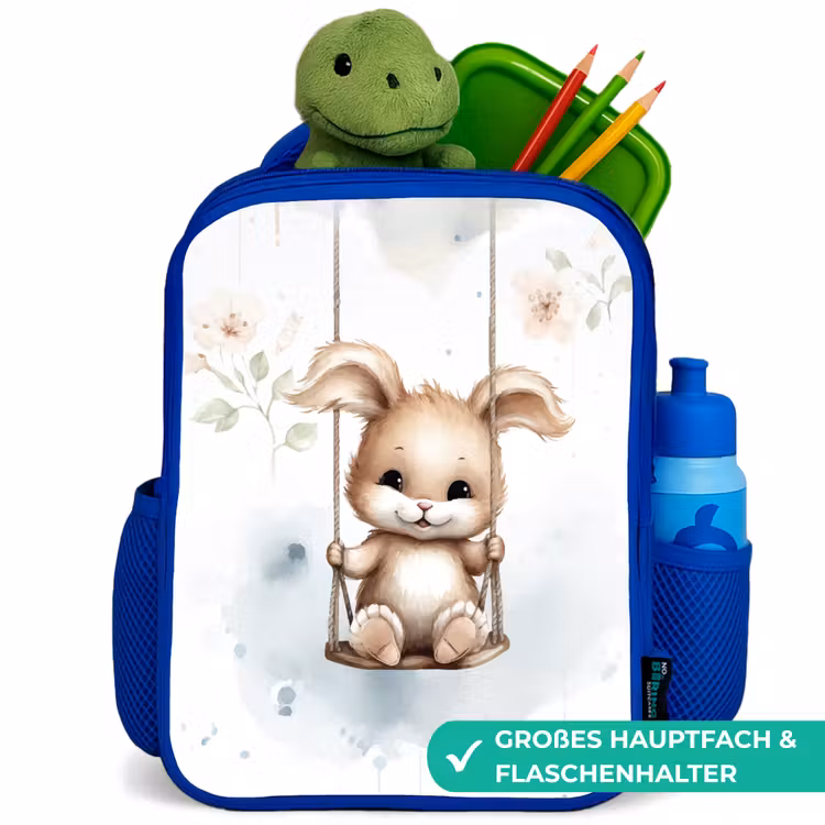 Kinderrucksack - Blau - Kaninchen - Babytier - Kinder — 3