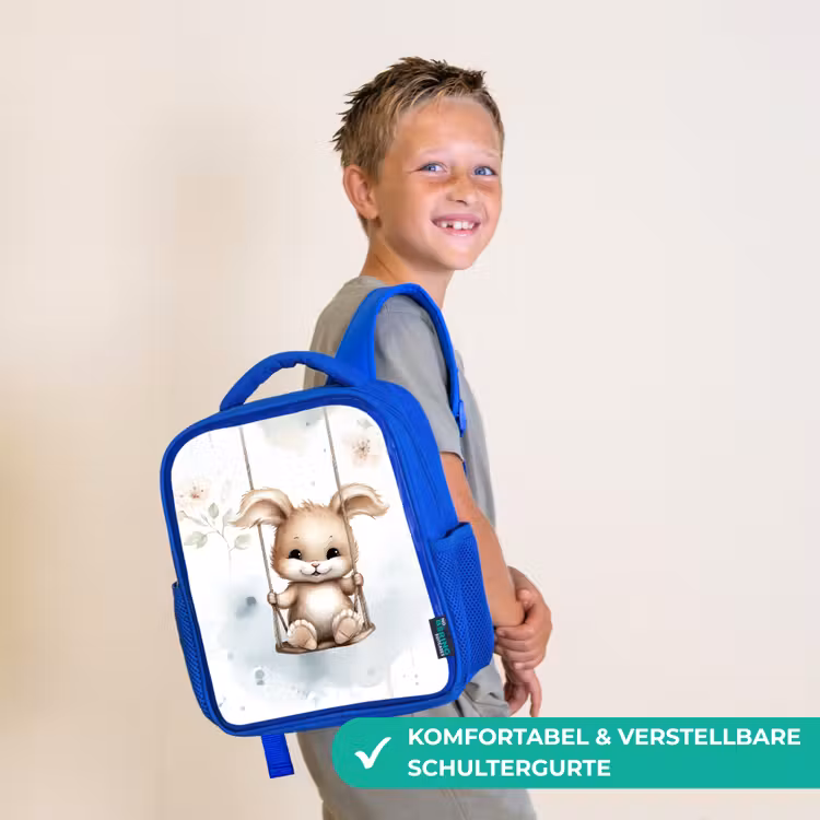 Kinderrucksack - Blau - Kaninchen - Babytier - Kinder — 5