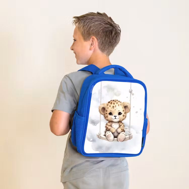 Kinderrucksack - Blau - Leopard - Tier - Kinder — 2