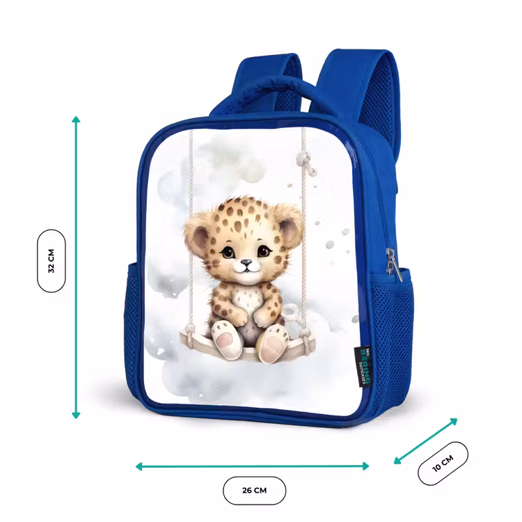 Kinderrucksack - Blau - Leopard - Tier - Kinder — 6