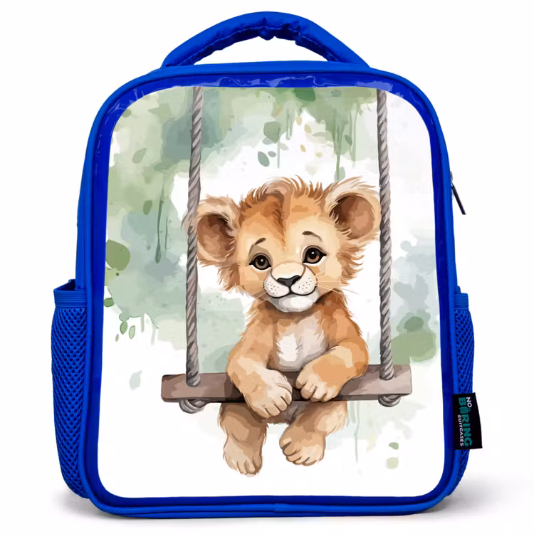 Kinderrucksack - Blau - Löwe - Tier - Kinder - Dschungel — 1