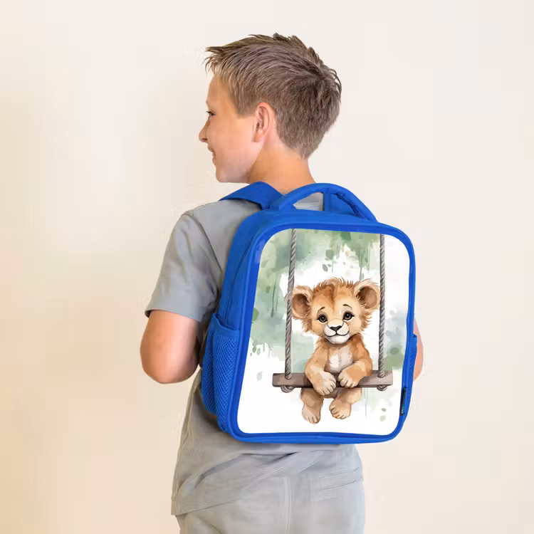 Kinderrucksack - Blau - Löwe - Tier - Kinder - Dschungel — 2