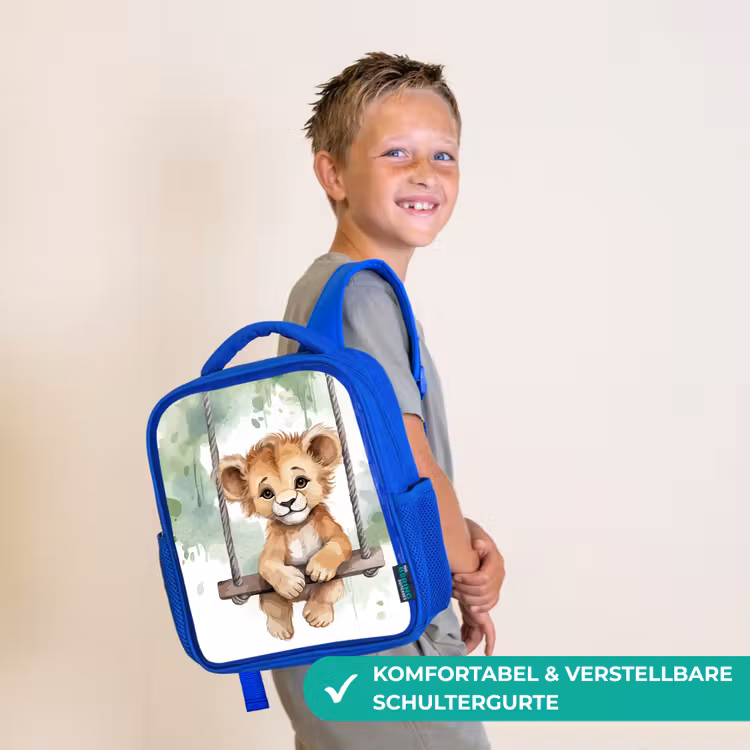 Kinderrucksack - Blau - Löwe - Tier - Kinder - Dschungel — 5