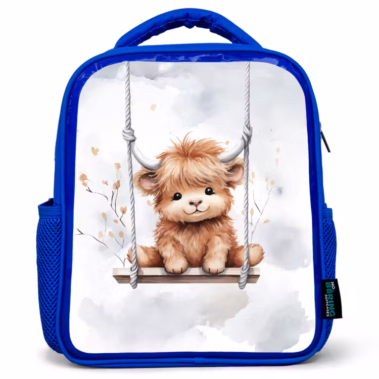 Kinderrucksack - Blau - Schottischer Hochländer - Tier - Kinder — 1