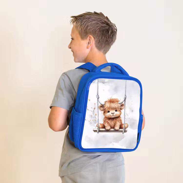Kinderrucksack - Blau - Schottischer Hochländer - Tier - Kinder — 2