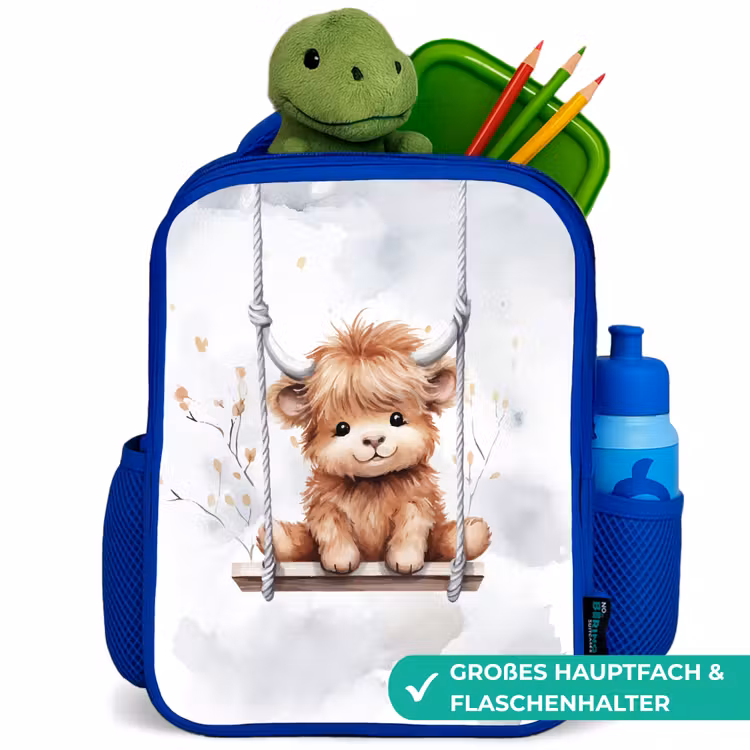 Kinderrucksack - Blau - Schottischer Hochländer - Tier - Kinder — 3