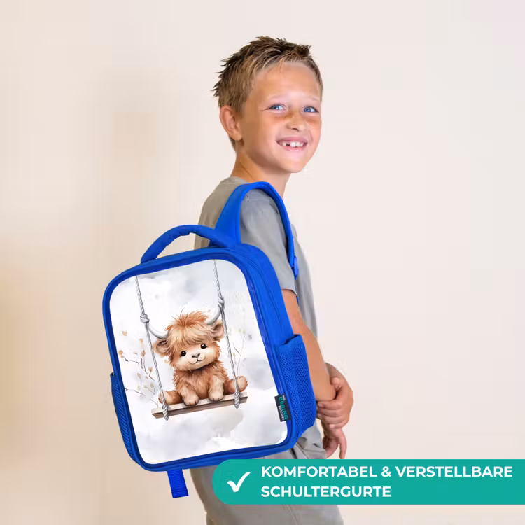 Kinderrucksack - Blau - Schottischer Hochländer - Tier - Kinder — 5