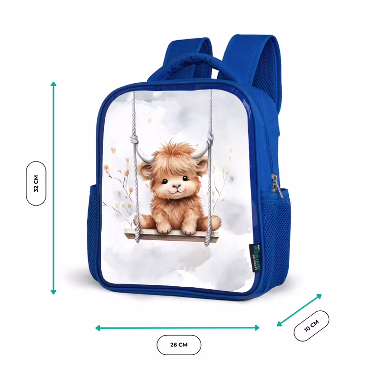 Kinderrucksack - Blau - Schottischer Hochländer - Tier - Kinder — 6