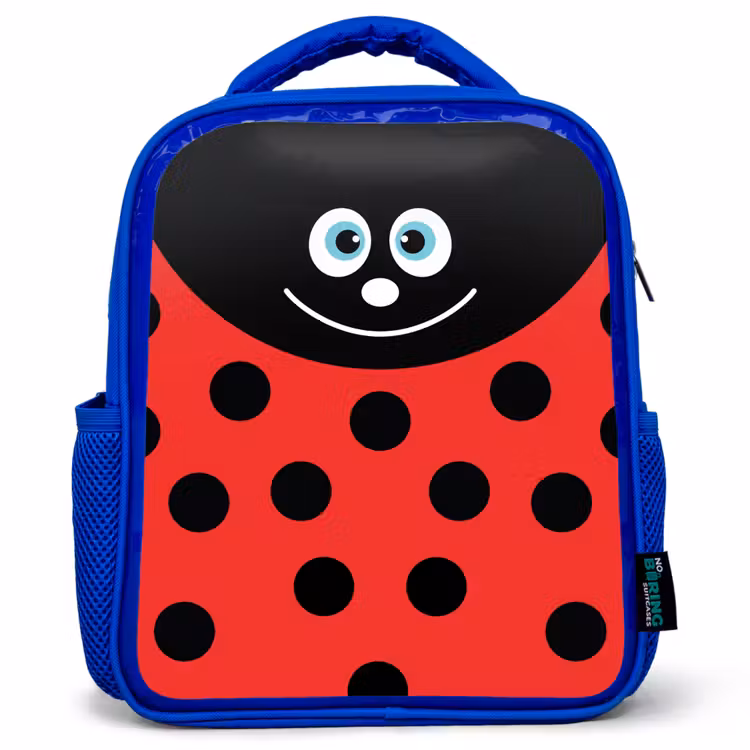 Kinderrucksack - Blau - Tierportrait - Marienkäfer - rot — 1