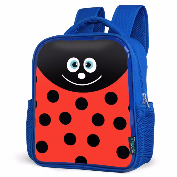 Kinderrucksack - Blau - Tierportrait - Marienkäfer - rot — 7