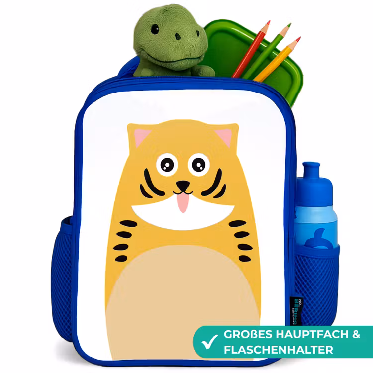 Kinderrucksack - Blau - Tierporträt - Katze - Kinder — 3