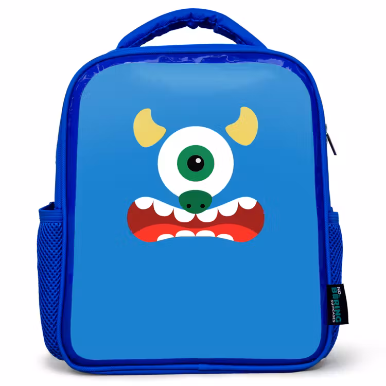 Kinderrucksack - Blau - Tierporträt - Monster - blau — 1
