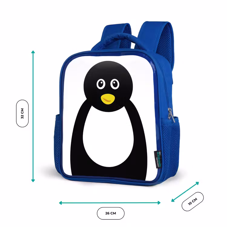 Kinderrucksack - Blau - Tierporträt - Pinguin - Kinder — 6