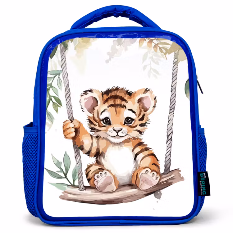 Kinderrucksack - Blau - Tiger - Tier - Kinder - Dschungel — 1